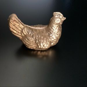 Golden Iron Metal Chicken Figure